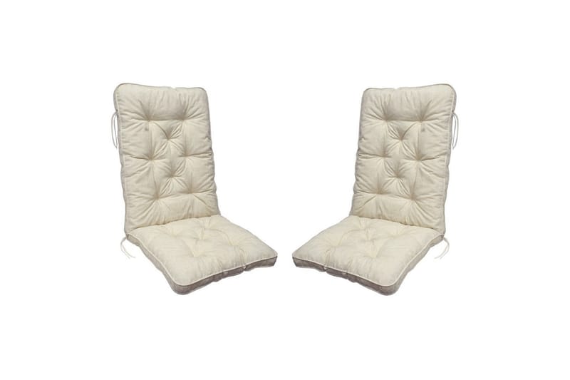 Stolpude med rygstøtte Malmø Maxi Høj Ryg 2-pak Beige - Beige - Havemøbler - Hynder - Øvrige hynder