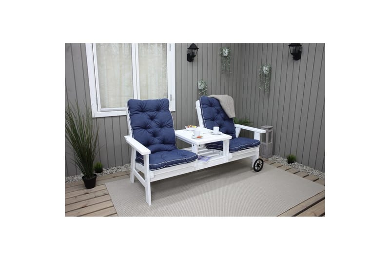 Stolpude med rygstøtte Malmø Maxi Høj Ryg Blå - Blå - Havemøbler - Hynder - Øvrige hynder