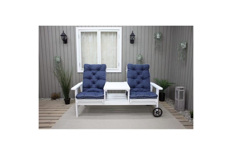 Stolpude med rygstøtte Malmø Maxi Høj Ryg Blå - Blå - Havemøbler - Hynder - Øvrige hynder