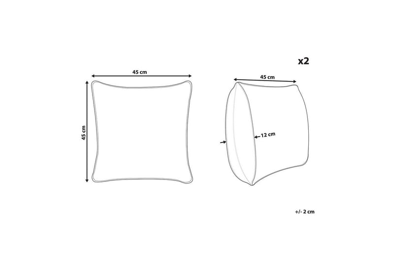 Udendørspude Anagni sæt af 2 - Tekstiler - Pude & plaid - Udendørs puder