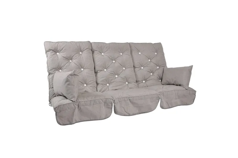 Askegrå Hængesofasæt høj flok, Grå