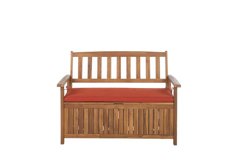 Havebænk 120 cm akacietræ terracotta SOVANA - Havemøbler - Havesofaer & bænke - Udendørs bænk & havebænk