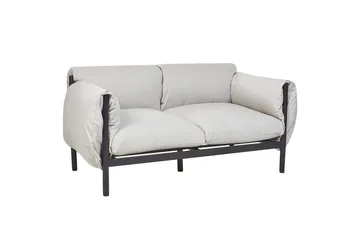 2-sitssoffa Beliani Esperia Grey, Black - Havemøbler - Havesofaer & bænke - Havesofaer