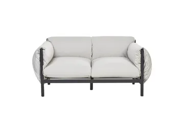 2-sitssoffa Beliani Esperia Grey, Black - Havemøbler - Havesofaer & bænke - Havesofaer