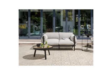 2-sitssoffa Beliani Esperia Grey, Black - Havemøbler - Havesofaer & bænke - Havesofaer
