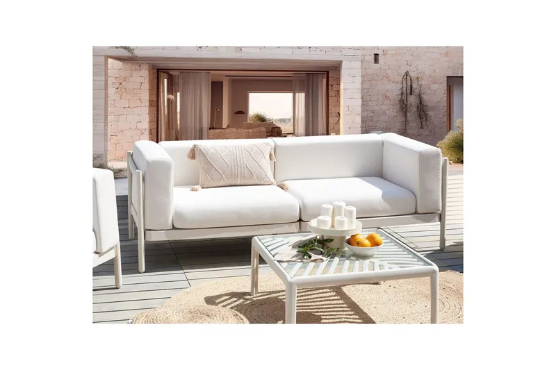 2-sitssoffa Beliani Ferretti Beige - Havemøbler - Havesofaer & bænke - Havesofaer