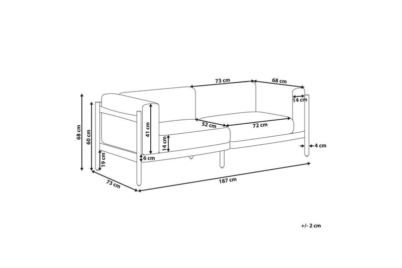 2-sitssoffa Beliani Ferretti Beige - Havemøbler - Havesofaer & bænke - Havesofaer