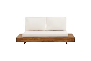 2-sitssoffa Beliani Marettimo Light wood, White - Havemøbler - Havesofaer & bænke - Havesofaer