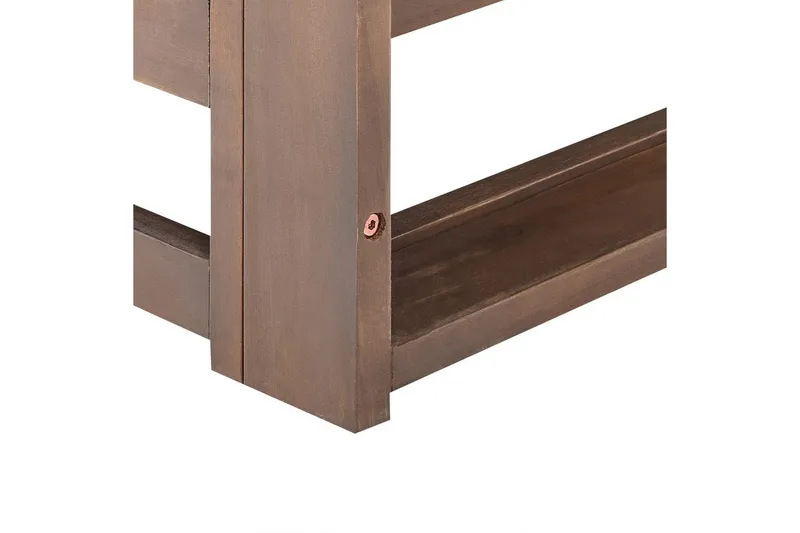 2-sitssoffa Beliani Trani Ljus trä/grått/beige Dark wood||Grey||Beige - Havemøbler - Havesofaer & bænke - Havesofaer