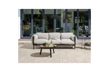 3-sitssoffa Beliani Esperia Grey, Black - Havemøbler - Havesofaer & bænke - Havesofaer