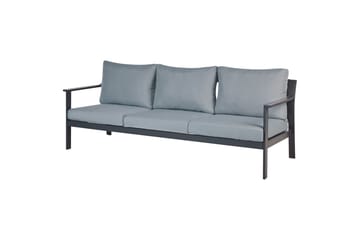3-sitssoffa Beliani Kiato Grå/svart Grey||Black - Havemøbler - Havesofaer & bænke - Havesofaer