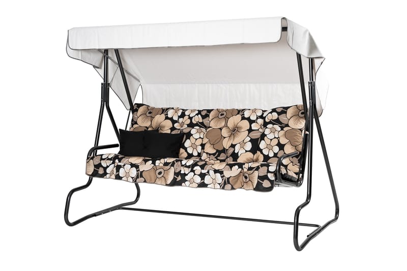 Adhira Komplet Hængekøje 196 cm, Grå/Blomstret