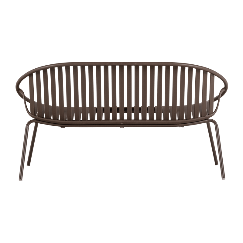 Bænk Bruce 134 cm udendørs - Lilla/Brun - Havemøbler - Havesofaer & bænke - Udendørs bænk & havebænk