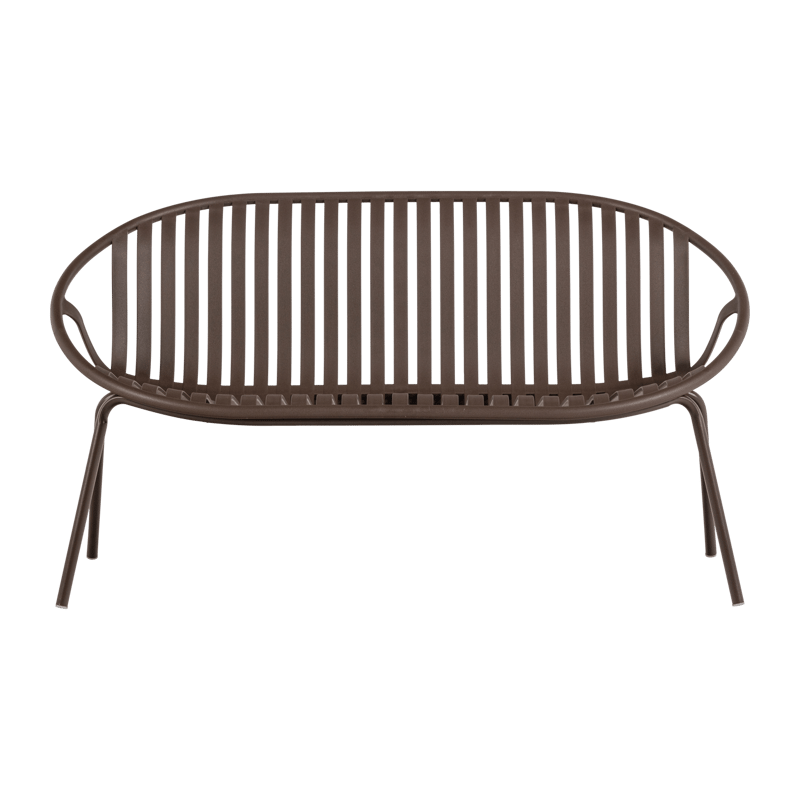 Bænk Bruce 134 cm udendørs - Lilla/Brun - Havemøbler - Havesofaer & bænke - Udendørs bænk & havebænk