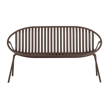 Bænk Bruce 134 cm udendørs - Lilla/Brun - Havemøbler - Havesofaer & bænke - Udendørs bænk & havebænk