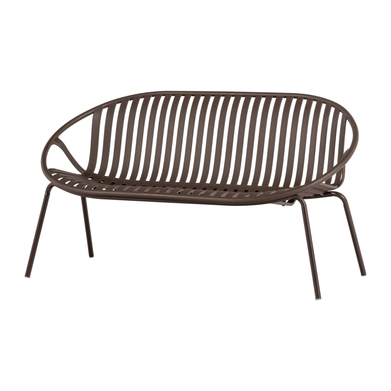 Bænk Bruce 134 cm udendørs, Lilla/Brun