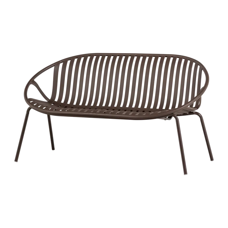 Bænk Bruce 134 cm udendørs, Lilla/Brun