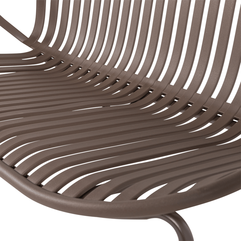 Bænk Bruce 134 cm udendørs - Lilla/Brun - Havemøbler - Havesofaer & bænke - Udendørs bænk & havebænk