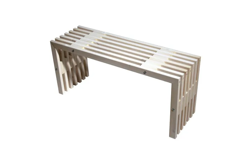 Bænk EcoFurn 100 cm Fyr Hvid Oliebehandlet, Fyr Hvid Oliebehandlet