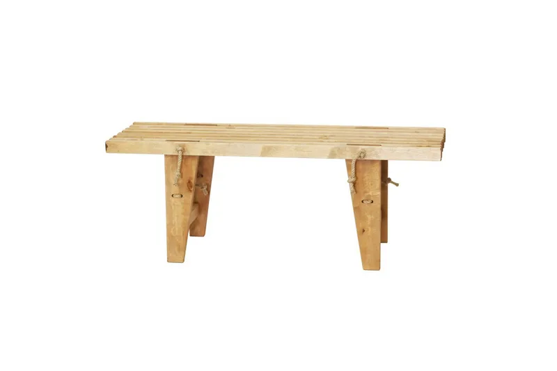 Bænk Hillerstorp Ecobænk 120 cm - Birk olieret lys brun - Havemøbler - Havesofaer & bænke - Udendørs bænk & havebænk
