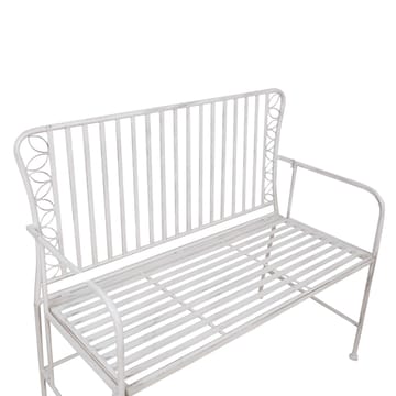 Bænk HOME4YOU Jasmine 103x50x93 cm Antikhvid metal - antik hvid - Havemøbler - Havesofaer & bænke - Udendørs bænk & havebænk
