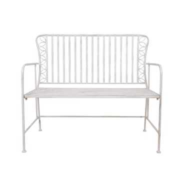Bænk HOME4YOU Jasmine 103x50x93 cm Antikhvid metal - antik hvid - Havemøbler - Havesofaer & bænke - Udendørs bænk & havebænk