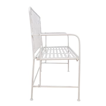 Bænk HOME4YOU Jasmine 103x50x93 cm Antikhvid metal - antik hvid - Havemøbler - Havesofaer & bænke - Udendørs bænk & havebænk