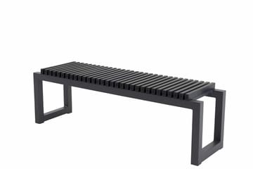 Athena bænk udendørs 140 cm sort - Sort - Havemøbler - Havesofaer & bænke - Udendørs bænk & havebænk