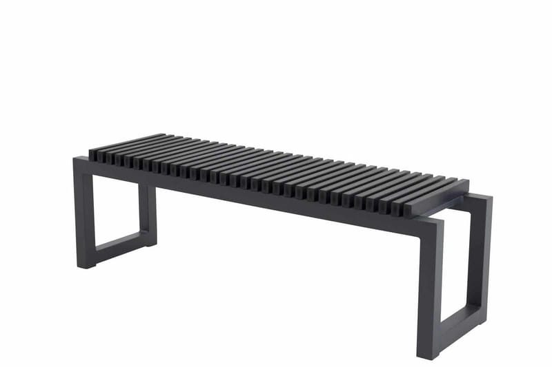 Athena bænk udendørs 140 cm sort - Sort - Havemøbler - Havesofaer & bænke - Udendørs bænk & havebænk