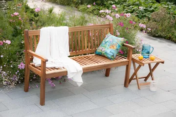 Bænk FINLAY 150x61xH91cm træ: Akacia - Havemøbler - Havesofaer & bænke - Udendørs bænk & havebænk