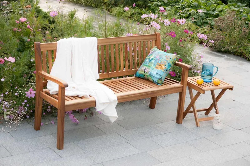 Bænk FINLAY 150x61xH91cm træ: Akacia - Havemøbler - Havesofaer & bænke - Udendørs bænk & havebænk