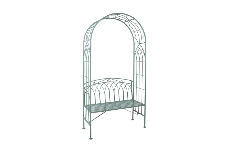 Bænk mint med bue antikgrøn, undefined