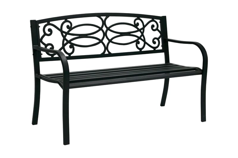 Bænk VERDE 128x59xH85cm stålfarve: Sort, undefined