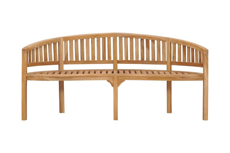 bananbænk 180 cm massivt teaktræ - Brun - Havemøbler - Havesofaer & bænke - Udendørs bænk & havebænk