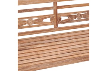 Batavia-bænk 120 cm massivt teaktræ hvidtet finish - Brun - Havemøbler - Havesofaer & bænke - Udendørs bænk & havebænk