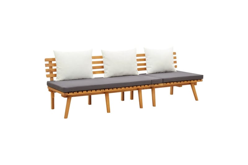 daybed 200x65 cm massivt akacietræ - Brun - Havemøbler - Havesofaer & bænke - Udendørs bænk & havebænk