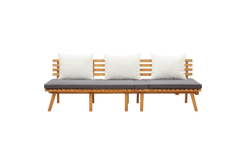 daybed 200x65 cm massivt akacietræ - Brun - Havemøbler - Havesofaer & bænke - Udendørs bænk & havebænk