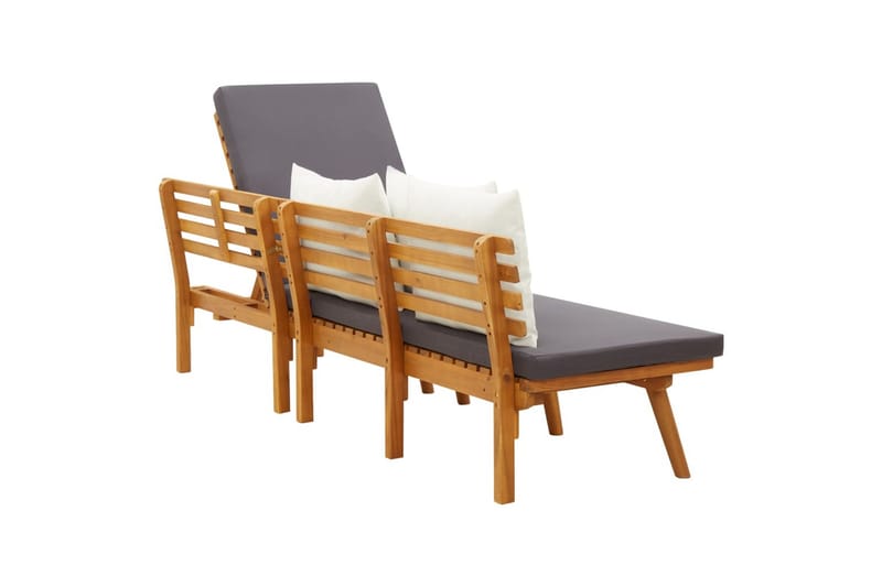 daybed 200x65 cm massivt akacietræ - Brun - Havemøbler - Havesofaer & bænke - Udendørs bænk & havebænk