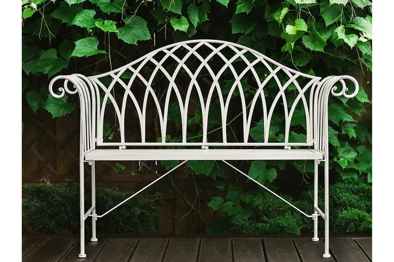 Estadilla Havebænk - Hvid - Havemøbler - Havesofaer & bænke - Udendørs bænk & havebænk