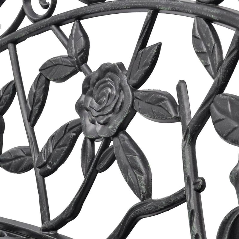 Havebænk 100 Cm Støbt Aluminium Grøn - Grøn - Havemøbler - Havesofaer & bænke - Udendørs bænk & havebænk