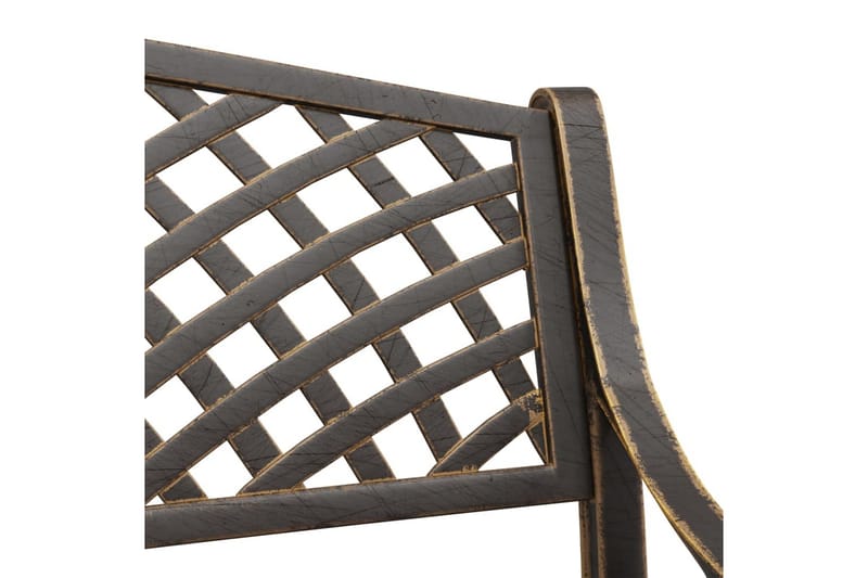havebænk 102 cm støbt aluminium bronzefarvet - Brun - Havemøbler - Havesofaer & bænke - Udendørs bænk & havebænk