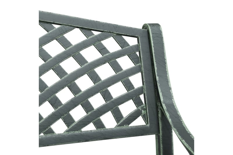 havebænk 102 cm støbt aluminium grøn - Grøn - Havemøbler - Havesofaer & bænke - Udendørs bænk & havebænk