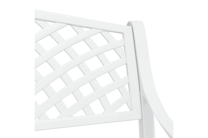 havebænk 102 cm støbt aluminium hvid - Hvid - Havemøbler - Havesofaer & bænke - Udendørs bænk & havebænk