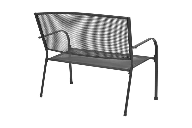 Havebænk 108 Cm Stål Og Trådnet Antracitgrå - Grå - Havemøbler - Havesofaer & bænke - Udendørs bænk & havebænk