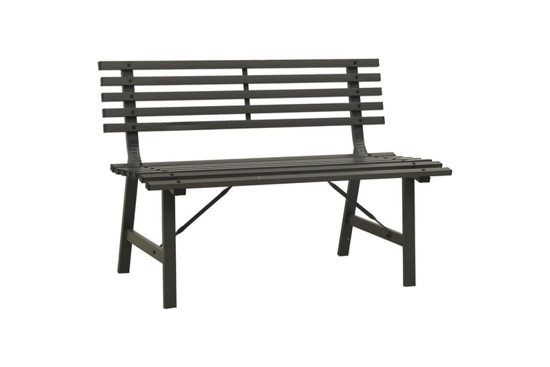havebænk 110 cm stål sort - Sort - Havemøbler - Havesofaer & bænke - Udendørs bænk & havebænk
