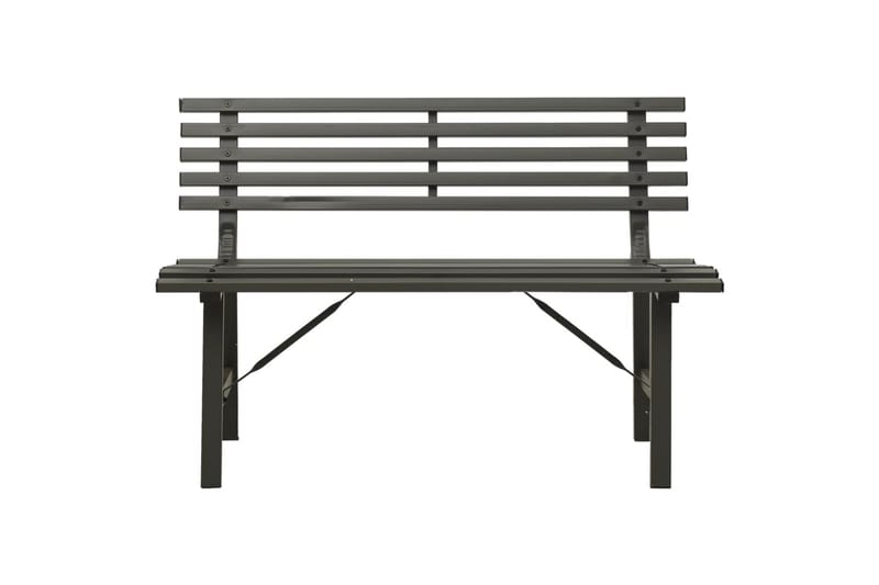 havebænk 110 cm stål sort - Sort - Havemøbler - Havesofaer & bænke - Udendørs bænk & havebænk