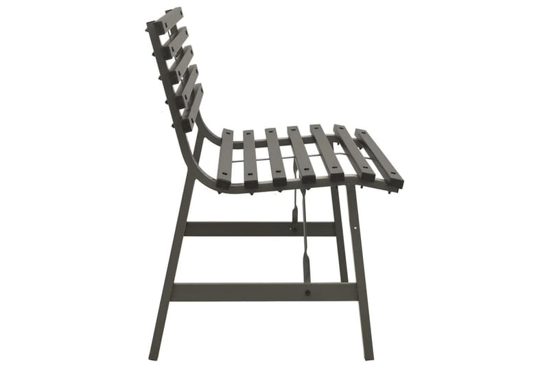 havebænk 110 cm stål sort - Sort - Havemøbler - Havesofaer & bænke - Udendørs bænk & havebænk
