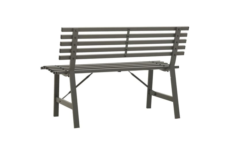 havebænk 110 cm stål sort - Sort - Havemøbler - Havesofaer & bænke - Udendørs bænk & havebænk