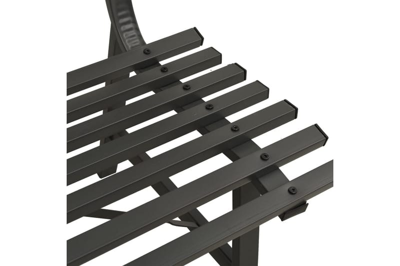 havebænk 110 cm stål sort - Sort - Havemøbler - Havesofaer & bænke - Udendørs bænk & havebænk