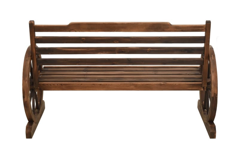 havebænk 112 cm massivt fyrretræ - Brun - Havemøbler - Havesofaer & bænke - Udendørs bænk & havebænk